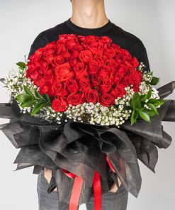99 Roses bouquet by farmflorist