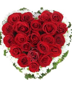 heart shaped rose arrangement singapore