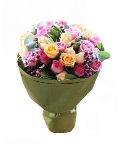 april rose bouquet by farm florist