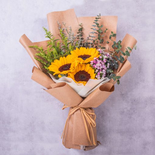 surprise sunflower bouquet by farm florist singapore