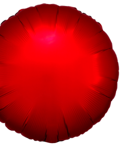 Red Satin Round Shaped Balloon