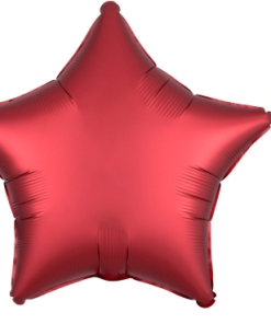 Red Satin Star Shaped Balloon