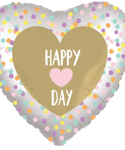 Happy Heart Day Heart Shaped Balloon