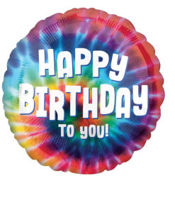 Happy Birthday To You Tie Dye Balloon