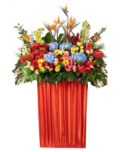 Overflowing Abundance grand opening flower stands by farmflorist