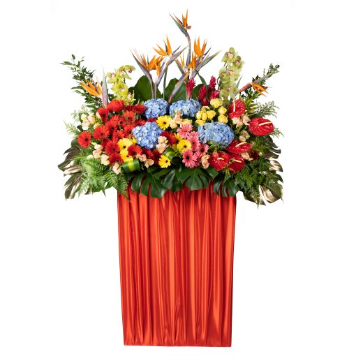 Overflowing Abundance grand opening flower stands by farmflorist