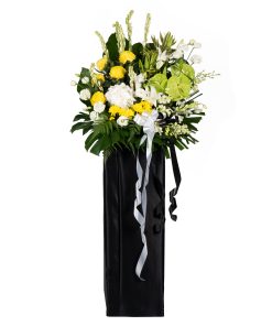Loving memory condolence flower stand by farmflorist