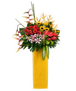 Road to triumph grand opening flower stand by farmflorist