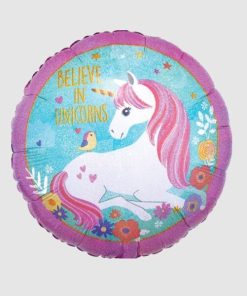 Believe in Unicorns Round Shaped Balloon