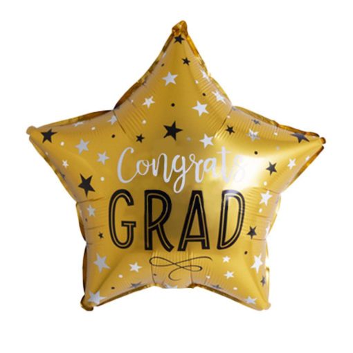 Congrats Grad Gold Star Balloon