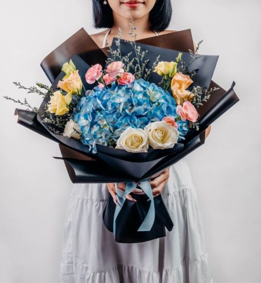 Harmony of Blue Gems Bouquet - Image 2