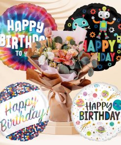 Floral Splendour Birthday Bundle - Choose Your Balloon