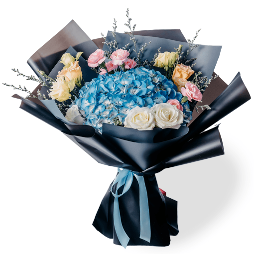 Harmony of Blue Gems Bouquet - Image 4