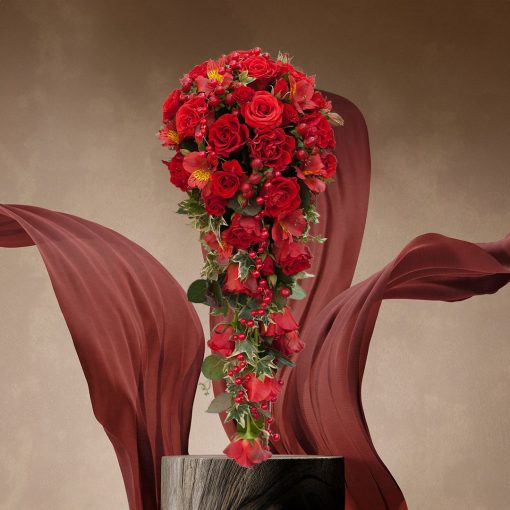 Burgundy and Gold Themed: Ethereal Enchantment Bridal Bouquet
