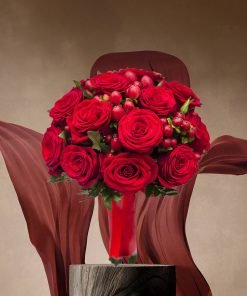 Burgundy and Gold Themed: Graceful Grandeur Bridal Bouquet