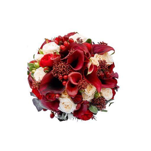 Burgundy and Gold Themed: Ethereal Enchantment Bridal Bouquet - Image 4