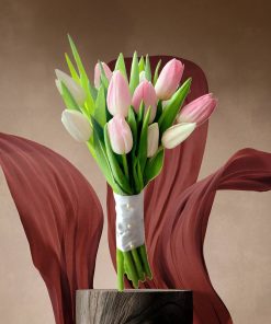 Whimsical Whispers: Blush and Ivory Themed: Velvet Romance Bridal Bouquet