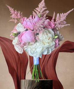 Whimsical Whispers: Blush and Ivory Themed: Blush Serenity Bridal Bouquet