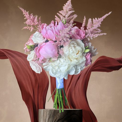 Whimsical Whispers: Blush and Ivory Themed: Blush Serenity Bridal Bouquet
