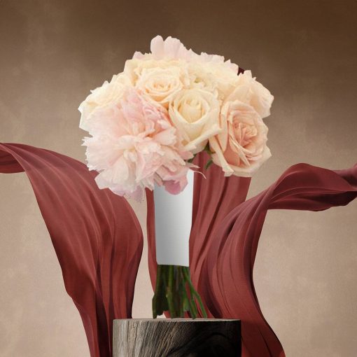 Whimsical Whispers: Blush and Ivory Bridal Themed Bridesmaid Bouquet