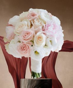 Whimsical Whispers: Blush and Ivory Themed: Ivory Lace Dream Bridal Bouquet