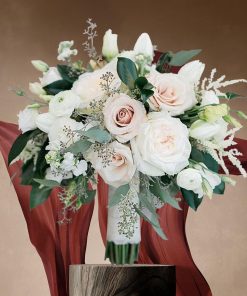 Whimsical Whispers: Blush and Ivory Themed: Ivory Whisper Bridal Bouquet