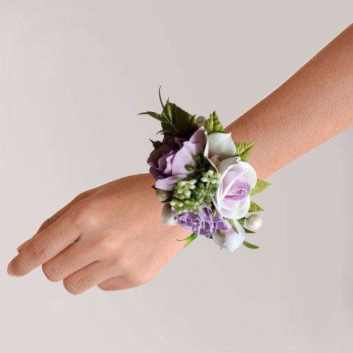 Lavender Lullaby: Lavender and Lilac Wrist Corsage - Image 5