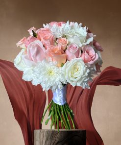 Whimsical Whispers: Blush and Ivory Themed: Romantic Blush Bloom Bridal Bouquet