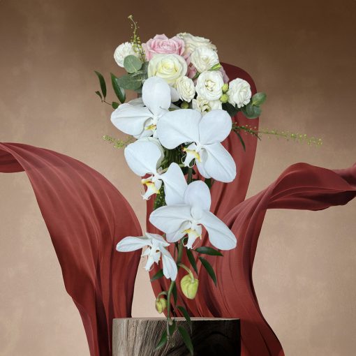 Mystical Meadows: White and Green Wrist Corsage - Image 5