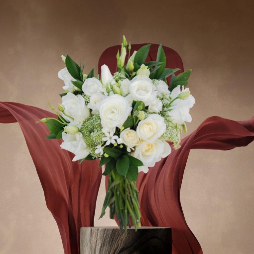 Mystical Meadows: White and Green Themed Boutonniere - Image 11