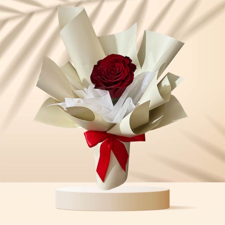 Red Rose - Single Stalk Bouquet by FARM Florist Singapore