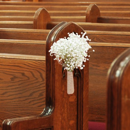 Mystical Meadows: White and Green Themed Wedding Pew - Image 3