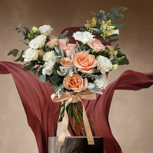 Whimsical Whispers: Blush and Ivory Themed: Blush Posy Bridal Bouquet