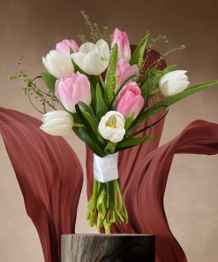 Whimsical Whispers: Blush and Ivory Themed: Blush Tulip Trellis Bridal Bouquet