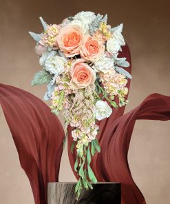 Whimsical Whispers: Blush and Ivory Themed: Ivory Rose Cascade