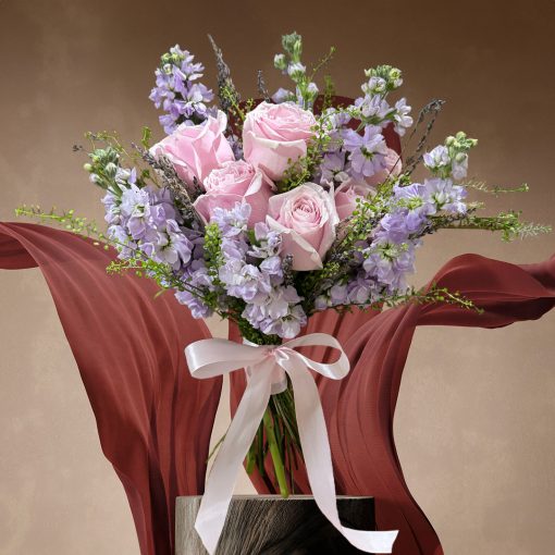 Lavender Lullaby: Lavender and Lilac Themed: Lavender Delight Bridal Bouquet - Image 2