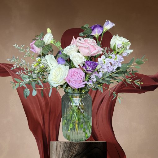 Lavender Lullaby: Lavender and Lilac Themed: Lilac Fantasy Vase Arrangement - Image 2