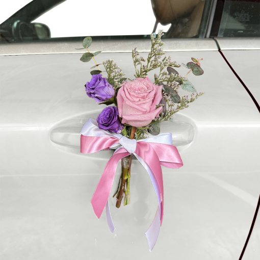 Lavender Lullaby: Lavender and Lilac Themed: Lilac Wonder Bridal Car Arrangement - Image 3