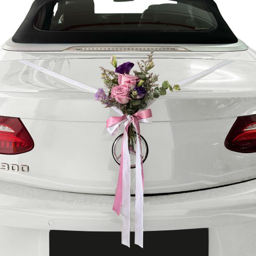 Lavender Lullaby: Lavender and Lilac Themed: Lilac Wonder Bridal Car Arrangement - Image 2
