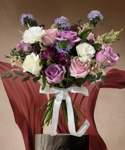 Lavender Lullaby: Lavender and Lilac Themed: Lilac and Lavender Posy Bridal Bouquet