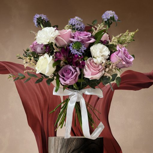 Lavender Lullaby: Lavender and Lilac Themed: Lavender Delight Bridal Bouquet - Image 4