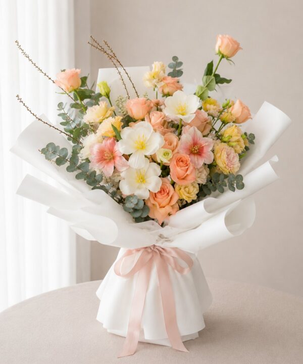 Peach Serenity Whisper Ultra Premium and Giant Bouquet