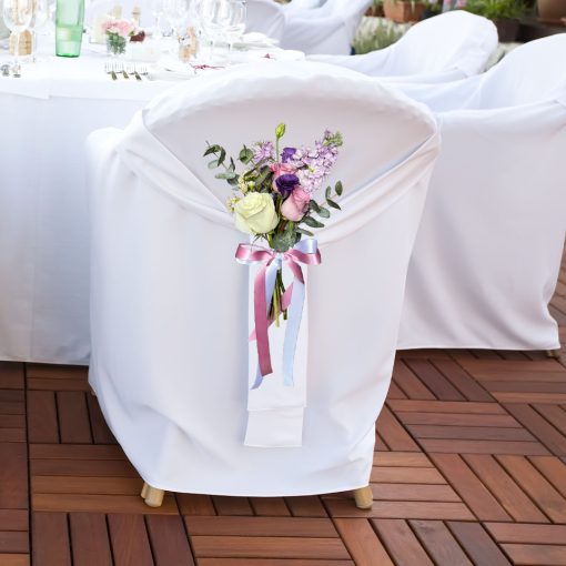 Lavender Lullaby: Lavender and Lilac Bridal Themed Wedding Chair Posy - Image 4