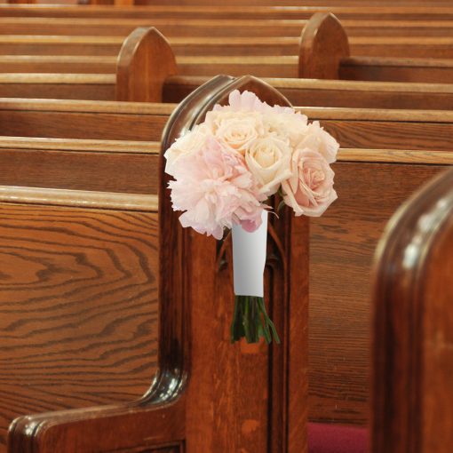 Whimsical Whispers: Blush and Ivory Themed Wedding Pew - Image 5
