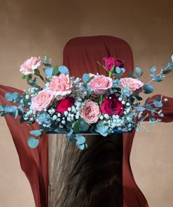 Burgundy and Gold Themed: Burgundy Luxe Ensemble Centrepiece