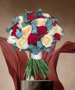 Burgundy and Gold Themed: Majestic Romance Bridal Bouquet