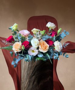Burgundy and Gold Themed: Opulent Harmony Centrepiece