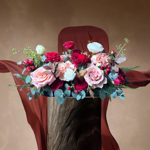 Burgundy and Gold Themed: Regal Radiance Centrepiece