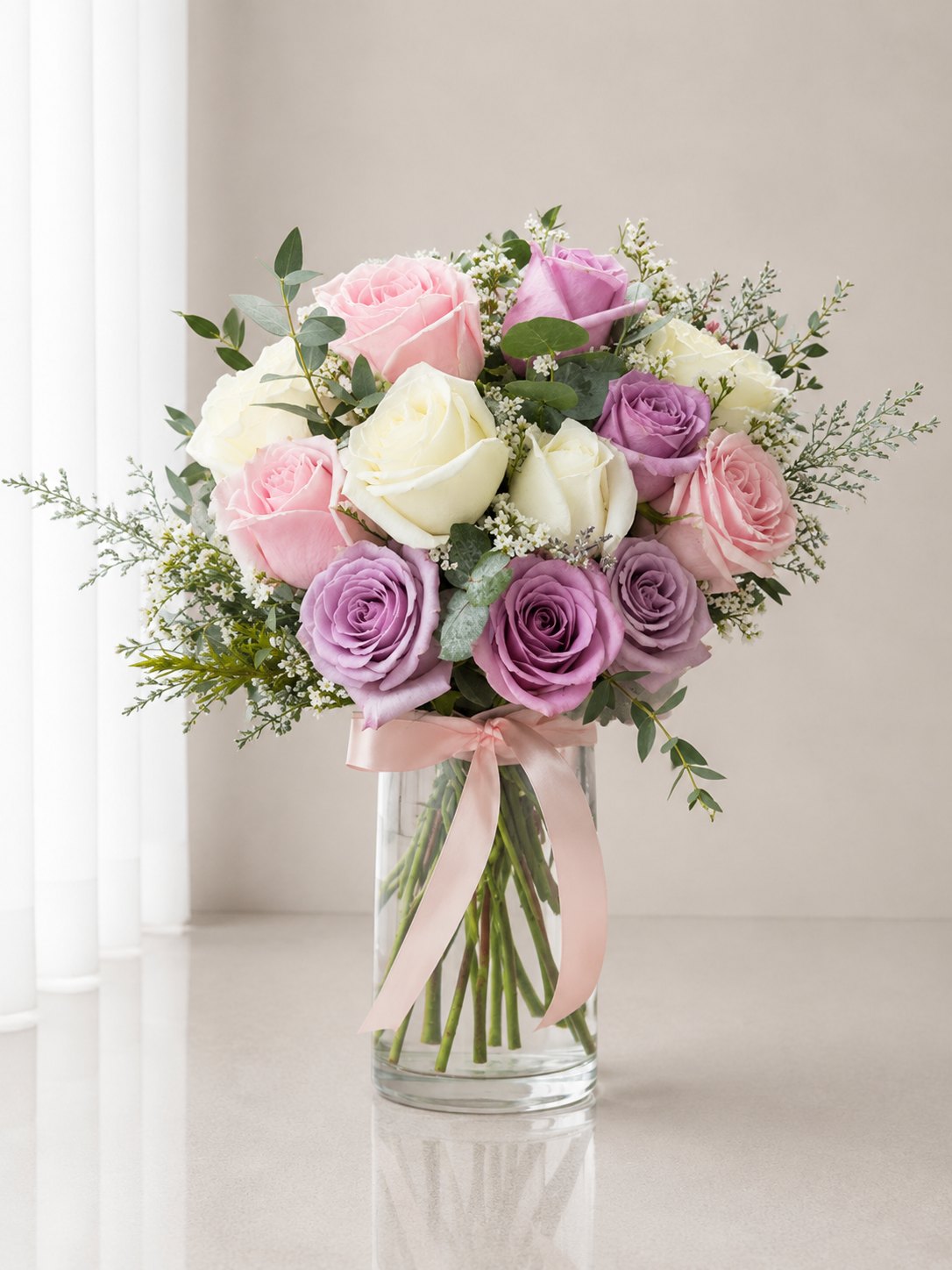 Timeless Elegance Blooms Vase Arrangement
