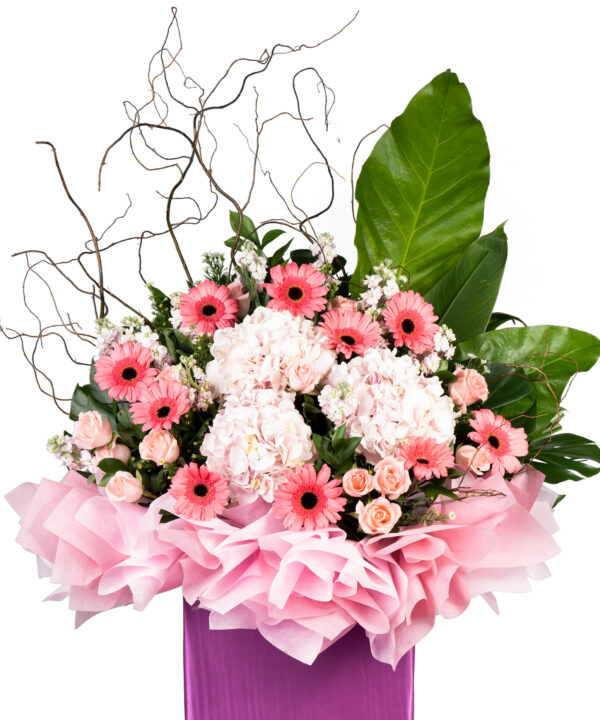 Luck and Prosperity grand opening flower stand by farmflorist